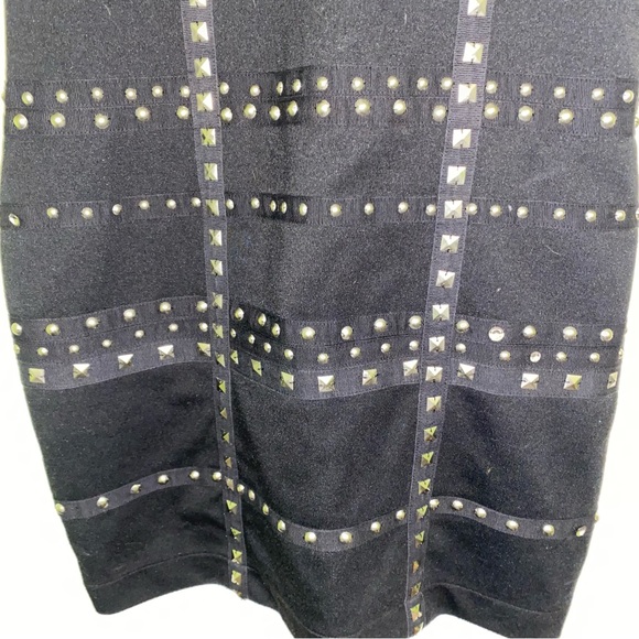 Buffalo David Bitton Studded Black Bodycon Dress! - Picture 3 of 5